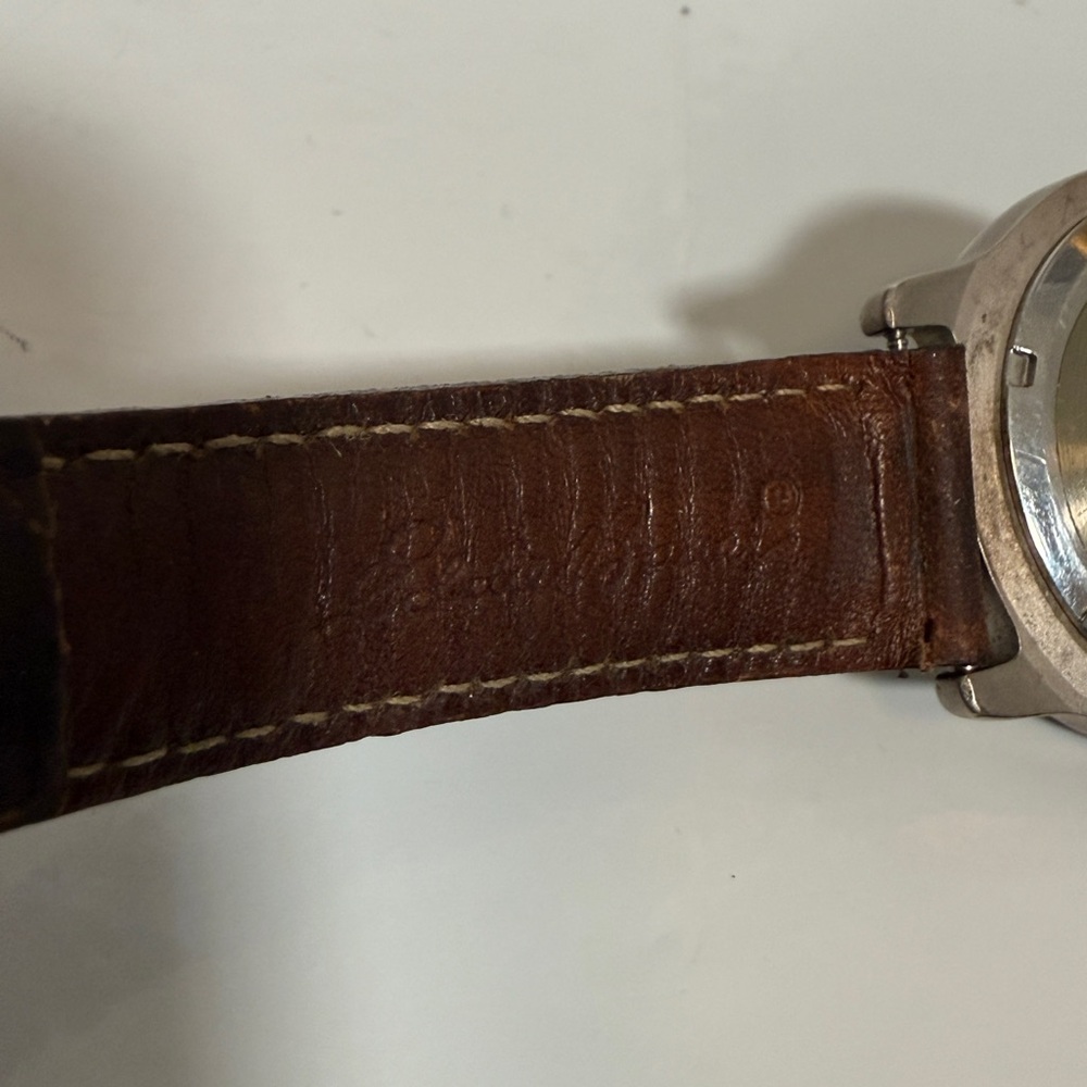 Eddie Bauer Field Watch Green Bezel Cream Dial New Battery - Picture 11 of 12